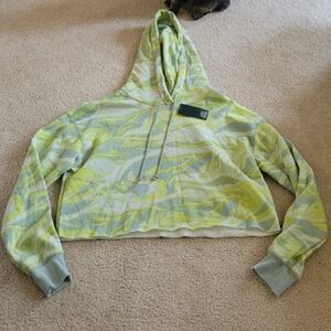 NEW Wild Fable Women's Cropped Hoodie medium green tie dye